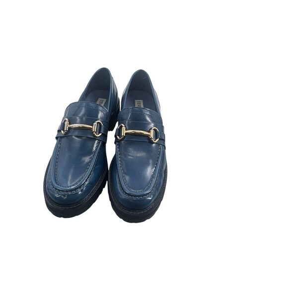 Steve Madden Women's  Blue Patent Horsebit Mistor Loafer Sz 8 - Picture 2 of 16